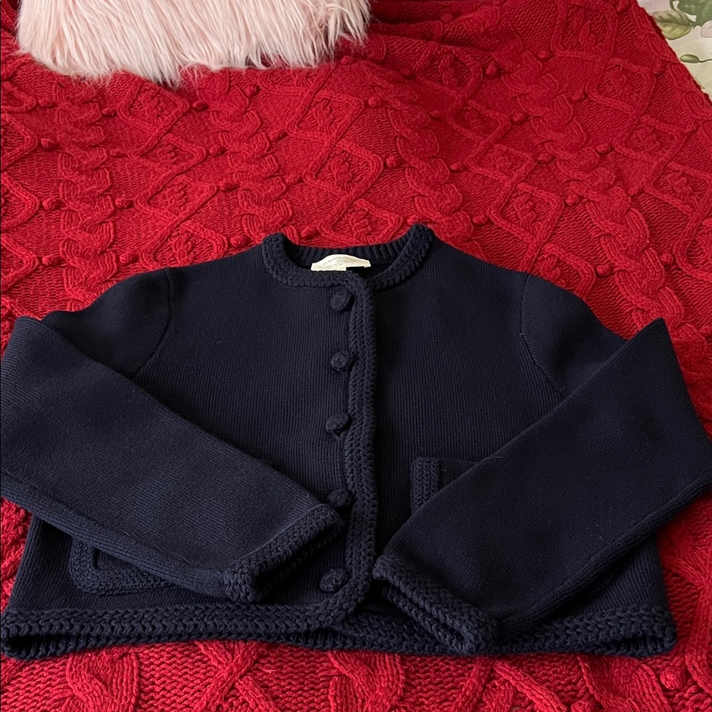Sezanne Navy Blue Knit Cardigan NWOT
